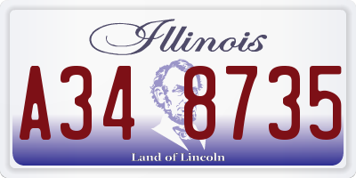 IL license plate A348735