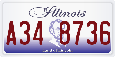 IL license plate A348736