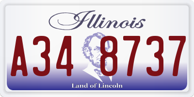 IL license plate A348737