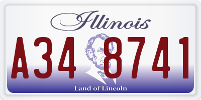 IL license plate A348741