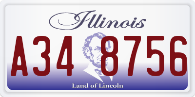 IL license plate A348756