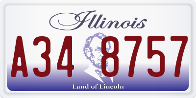 IL license plate A348757