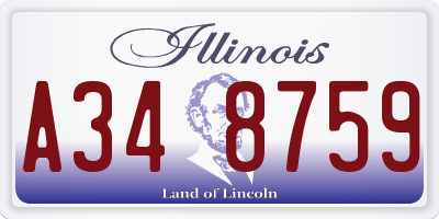 IL license plate A348759