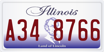 IL license plate A348766
