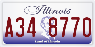 IL license plate A348770
