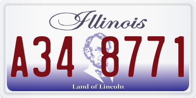 IL license plate A348771