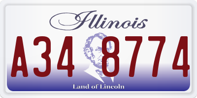 IL license plate A348774