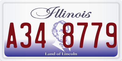 IL license plate A348779