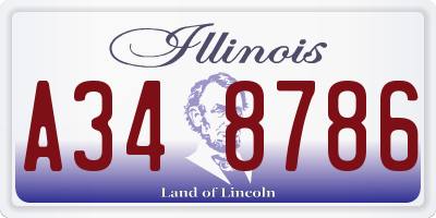 IL license plate A348786