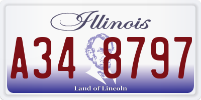 IL license plate A348797
