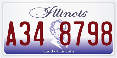 IL license plate A348798