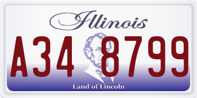 IL license plate A348799