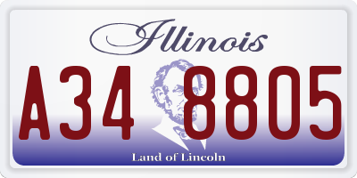 IL license plate A348805