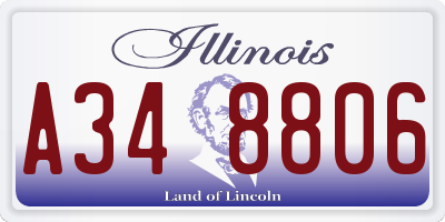 IL license plate A348806