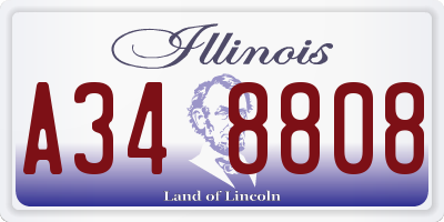 IL license plate A348808
