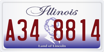 IL license plate A348814