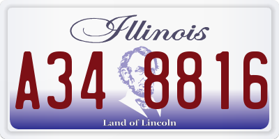 IL license plate A348816