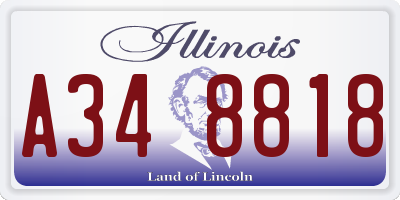 IL license plate A348818