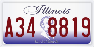 IL license plate A348819