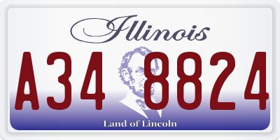 IL license plate A348824