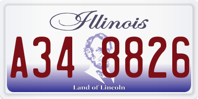 IL license plate A348826