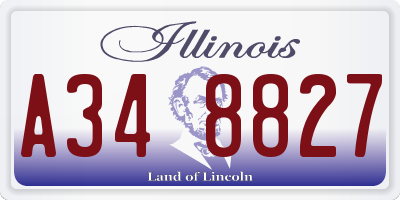 IL license plate A348827