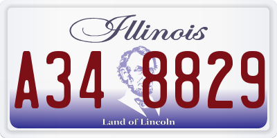 IL license plate A348829