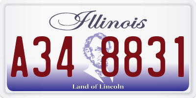 IL license plate A348831