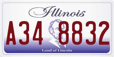 IL license plate A348832