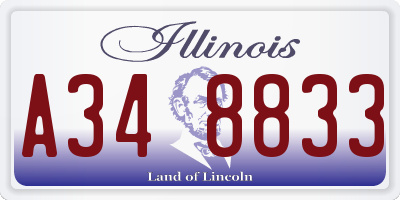IL license plate A348833