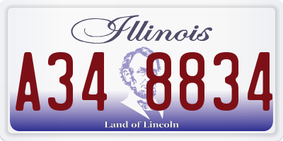 IL license plate A348834