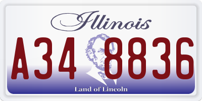 IL license plate A348836