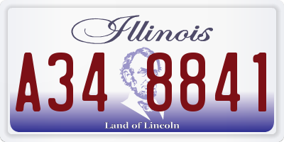 IL license plate A348841
