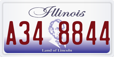 IL license plate A348844