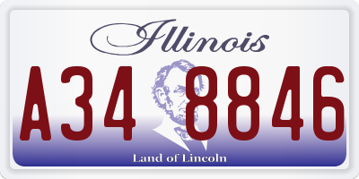 IL license plate A348846