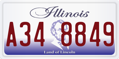 IL license plate A348849