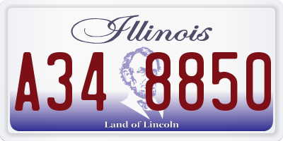 IL license plate A348850