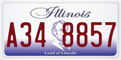 IL license plate A348857
