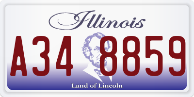 IL license plate A348859