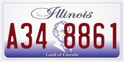 IL license plate A348861