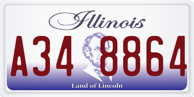 IL license plate A348864