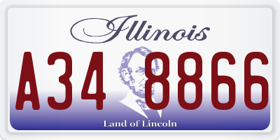 IL license plate A348866