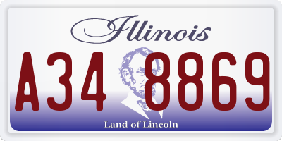 IL license plate A348869