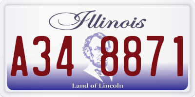 IL license plate A348871
