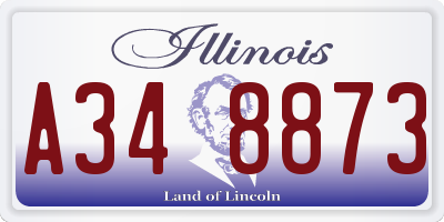 IL license plate A348873