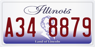 IL license plate A348879