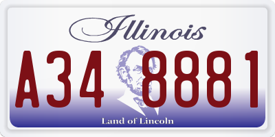 IL license plate A348881