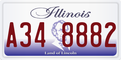 IL license plate A348882