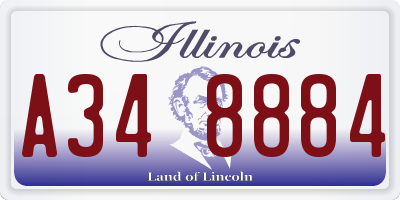 IL license plate A348884
