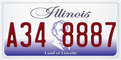 IL license plate A348887